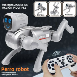 Perro robot inteligente, juguete de compañía con IA, comandos de voz, 20 tipos de programación de acciones, canta y cuenta historias, regalo para niños