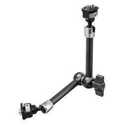 Brazo mágico articulado Lanxire de 11" con 360 ° Cabezas esféricas y pasadores de localización para ARRI, soporte para monitor de cámara con tornillos de 1/4" para DSLR
