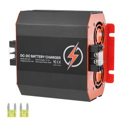 Cargador de Batería SucceBuy de 12V CC a CC, Cargador de Batería Integrado para Baterías de Plomo-Ácido, Litio, AGM, GEL y Líquido para Autocaravanas y Embarcaciones