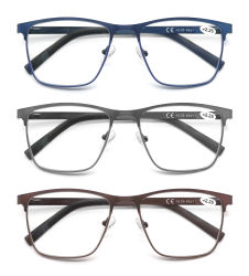 MODFANS gafas de lectura de luz azul para hombres marco de Metal lectores de ordenador presbicia lupa lente gafas dioptrías +0,75 a +4,0
