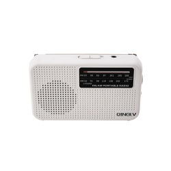 Mini radio FM/AM de dos bandas, conector para auriculares 3,5, sonido fuerte con altavoz de 1W, antena de alto rendimiento de 180 grados, un buen amigo para el hogar