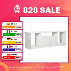 HOMCOM Mueble de TV hasta 42" con Armario 3 Compartimentos Abiertos 120x30x41cm