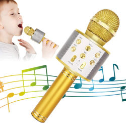 Micrófono de Karaoke, micrófono de Karaoke Bluetooth inalámbrico portátil para Fiesta al aire libre de adultos y niños, máquina de Karaoke para todos los teléfonos inteligentes