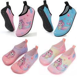 Zapatos de playa para niños, zapatillas de interior de suelo suave para bebés, calcetines de natación para esnórquel, zapatillas antideslizantes para el hogar descalzas para niños y niñas