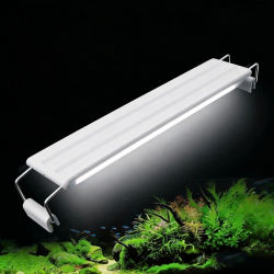 Lámpara LED para Acuario, Súper Delgada, para Cultivo de Plantas Acuáticas, Impermeable, Brillante, con Clip, LED Azul, 18-72cm, para Plantas, 220v