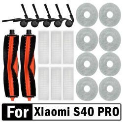 Repuestos para Robot Aspirador Xiaomi S40 PRO / OV71GL: Cepillo Principal, Cepillo Lateral, Filtro HEPA, Paño de Limpieza y Accesorios