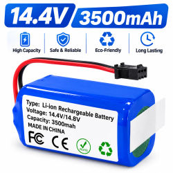 Batería de repuesto de iones de litio de 14.4V y 2600mAh para robot aspirador Deebot N79 N79S DN622 RoboVac 11 11S Tesvor X500 Conga 990 1090