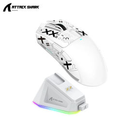 Attack Shark X11 Mouse PAW3311 Cargador de acoplamiento RGB magnético macro inalámbrico de 1K Hz para juegos
