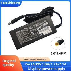 Cable de alimentación adaptador de 19V 2.1A 1.3A 1.7A 6,0*4,4 MM para LG 24 pulgadas LED LCD Monitor AP16B-A LCAP26B-E cargador de ADS-45FSN-19
