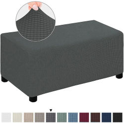 Reposapiés elástico personalizado duradero de Jacquard de 4 tamaños, cubierta otomana, taburete de almacenamiento plegable, Protector de muebles, funda rectangular