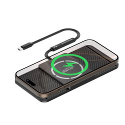 Cargador de coche inalámbrico magnético para cargador Magsafe, cargador inalámbrico antideslizante tipo C para iPhone 16/15/14/13/12 Airpods