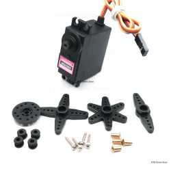 Servo Digital de alto par MG996R 4,8-6,0 V con engranaje de Metal para Futaba JR 1/8 1/10 RC coche helicóptero Robot barco Arduino UNO DIY