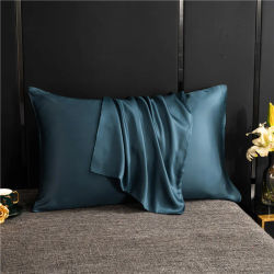 Funda de almohada de seda de morera Natural, funda de almohada tipo sobre de Color sólido, ropa de cama, funda de almohada para dormir, funda de almohada de 50x70