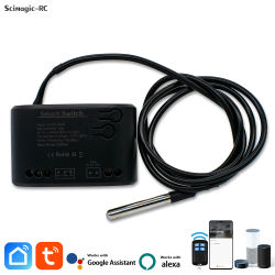 Tuya Wifi 10A interruptor inteligente de temperatura y humedad Monitor de potencia con Sensor de sonda de termostato para almacén de invernadero de pecera