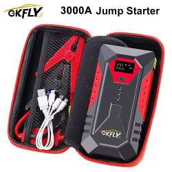 GKFLY 3000A Arrancador de salto Banco de energía Cargador portátil Dispositivo de arranque Amplificador de batería de coche de emergencia