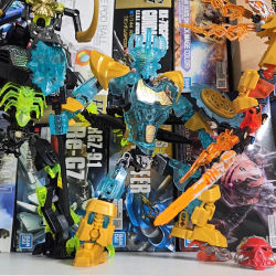 Nuevo Bionicle Creature Master of the Golden Mask, Bloques de Construcción, Fire Uniter Tahu, Robot Combinado, Ladrillos Mecánicos, Juguetes para Niños, Regalos
