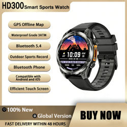 Reloj Inteligente HD300 2026 con Pantalla AMOLED, Bluetooth 5.4, Chat AI GPT, Resistente al Agua, Llamadas Bluetooth, para Viajes y Buceo