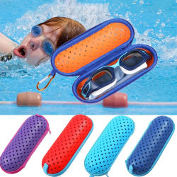 Organizador de gafas de natación suave EVA, estuche Protector para gafas, equipo de natación, orificio de drenaje transpirable, cubierta para gafas portátil