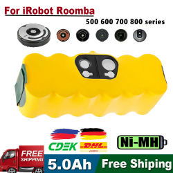 Batería de 14,4 V para iRobot Roomba, batería de 5000mAh para iRobot Roomba 500 600 700 800 900 series 14,4 V 620 650 770 780 580