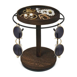 Calidad con Base antideslizante, soporte para almacenamiento de gafas de sol, estante de Metal para ahorro de espacio, organizadores de gafas de escritorio, soporte para dormitorio