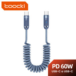 Toocki-Cable USB tipo C a USB, cargador telescópico de 100W para teléfono de coche, Cable tipo C para Macbook, iPhone 15, Samsung, Huawei, Xiaomi