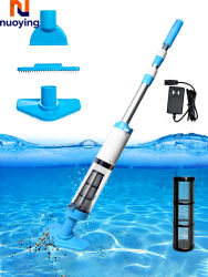 Aspiradora de piscina inalámbrica recargable 3 en 1, limpiador de piscinas portátil, adecuado para limpieza de arena y residuos en spas, centros de spa y bañeras.