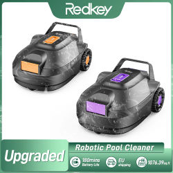 Robot aspirador de piscinas Redkey S2, inalámbrico, con potente succión, planificación inteligente de rutas y batería de larga duración.