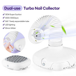 Colector de Polvo para Uñas de 13000 RPM, Aspiradora para Manicura, Herramienta de Uñas de Alta Potencia, Aspiradora para Uñas con Filtro
