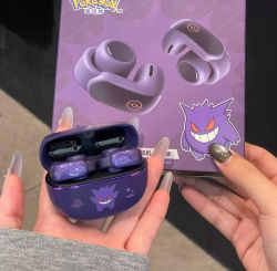 Audífonos Pokemon Gengar, Auriculares Bluetooth de Anime, Estilo Clip para Oreja, Estéreo, Inalámbricos, Deportivos, Resistentes, Regalo