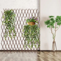Valla de madera retráctil duradera para escalar plantas, soporte decorativo de enrejado, Panel de valla de pared, enrejado para escalar plantas para jardín