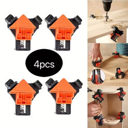 4 abrazaderas de ángulo recto de 90 grados, clips de fijación para marcos de fotos, herramienta manual para carpintería, refuerzo de muebles y fotos