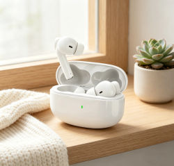 Nuevos Auriculares Bluetooth TWS con Control Táctil, Auriculares Inalámbricos HiFi con Micrófono, Reducción de Ruido, Resistentes al Agua, para Juegos y Deportes
