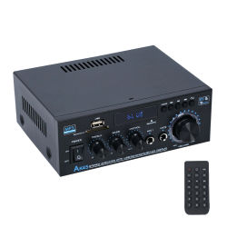 Amplificador NEOHIPO AK45 de 2.0 Canales, 40Wx2, Amplificador de Audio Estéreo con Bluetooth 5.0, Reproducción USB/SD, Control de Graves y Agudos para el Hogar