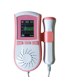 Doppler Fetal Monitor de ritmo cardíaco para bebé Doppler de ultrasonido portátil Monitor de ritmo cardíaco para bebé para nueva mamá