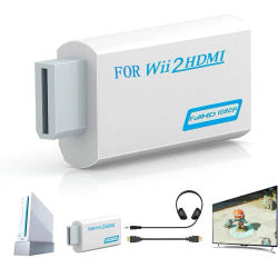 Convertidor adaptador compatible con Wii a HDMI, Audio de 3,5mm para PC, Monitor HDTV, 1080P, 720P, Wii2 a HDMI, adaptador convertidor WII2HDMI