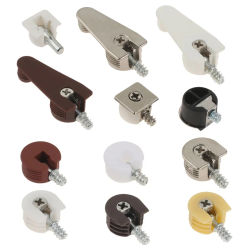 10 Soportes de Pared Invisibles para Estantes, Soportes Ocultos para Tableros, Marcos de Soporte para Armarios, Vitrinas y Muebles, Conectores de Cam