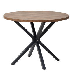 Mesa redonda nórdica, mesa de comedor de madera maciza, mesa redondeada, balcón, sala de estar, muebles para el hogar, 100CM