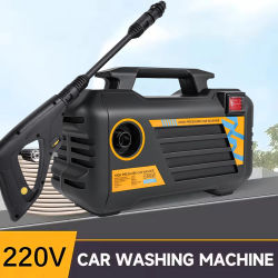 Hidrolavadora de Alta Presión de 220V, Portátil, para Lavar Autos, Pisos, Muebles y Ventanas, con Depósito de Espuma Multifuncional
