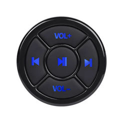 Kebidu-reproductor de música para volante, Control remoto inalámbrico por Bluetooth, botón multimedia para Android IOS, Kit de teléfono inteligente para coche