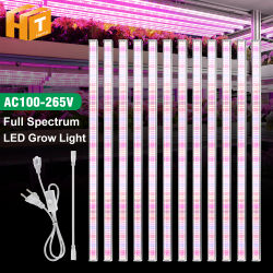 Barra de luz LED de espectro completo, AC100-265V SMD2835 para plantas, árboles frutales, tubo de cultivo de flores vegetales
