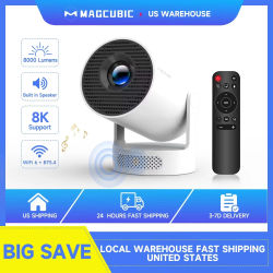 Proyector Portátil Magcubic HY300 Pro+ 8K Android 14, 8000 Lúmenes, WiFi 6, BT5.4, Cine en Exteriores, Altavoz HiFi de 5W, Compatible con 720P HD