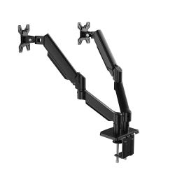 Soporte para dos monitores para pantallas de 13″–32″, soporte ajustable para dos monitores, con 180° ° Giratorio, Inclinable, 360° ° Rotación para el Trabajo desde Casa