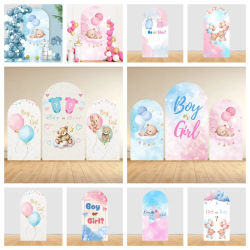 Fondo de Arco Rosa y Azul para Revelación de Género, Baby Shower, Fiesta de Cumpleaños de Niño o Niña, Decoración para Fotografía