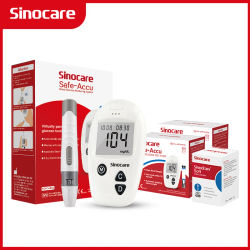 Kit de monitor de glucosa en sangre Sinocare Safe-Accu con tiras reactivas y lancetas 50/100/200 para glucómetro de Diabetes medidor de azúcar en sangre