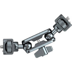 Brazo mágico para cámara, brazo articulado flexible con tornillos de 1/4", soporte para monitor de campo con cabezal de bola doble, brazo mágico de aluminio