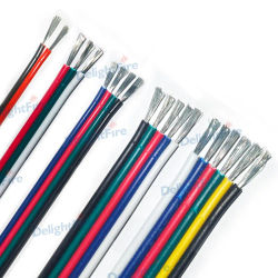 Cable eléctrico de 2, 3, 5, 6 y 4 pines, 22, 20, 18 AWG, PVC, alambre de cobre estañado, cable eléctrico para tiras LED, altavoces, ventiladores, luces, paneles solares, bricolaje