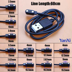 Cargador de base para reloj inteligente YanXi de 2 y 4 pines, adaptador USB, cable de carga magnético para relojes inteligentes de adultos/niños, cable de alimentación.