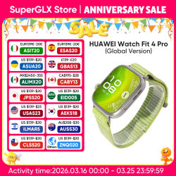 Versión Global HUAWEI WATCH FIT 4 Pro Smartwatch Pantalla AMOLED de 1,82 pulgadas Sensor ECG de cristal de zafiro Compatible con iOS y Android NFC