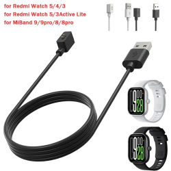 Cable cargador magnético USB para Redmi Watch 5 Active 5Lite 4 3 Active Band 2 Cable de carga para Xiaomi Mi Band 9 8 Pro Active