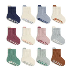 3 pares de calcetines de algodón para niños y niñas lindos cómodos transpirables calcetines antideslizantes para bebés